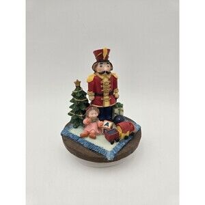 Christmas Candle Jar Cover Nutcracker Toys Tree Holiday Decor 5"